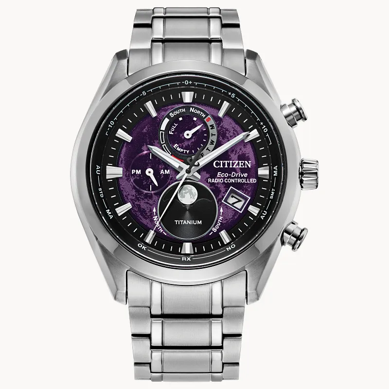 Tsuki-Yomi A-T Purple Dial Super Titanium Bracelet BY1010-81Z Tsuki-Yomi A-T Purple Dial Super Titanium Bracelet BY1010-81Z